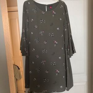 Vince Camuto Olive Green Shift Dress